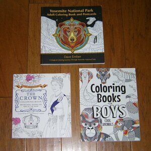 Adult/Teen Coloring Books, Yosemite, Book for Boys, The Crown